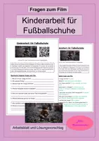 Vorschau - Arbeitsblätter - Fragen zum Film - Kinderarbeit für Fußballschuhe - Deckblatt