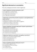 anteprima - Quiz - Significato denotativo e connotativo in frasi - Pagina 1