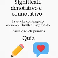 anteprima - Quiz - Significato denotativo e connotativo in frasi - Pagina di copertina