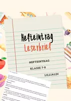 Vorschau - Unterrichtsreihen - Hefteintrag: Leserbrief (Unterstufe) - Deckblatt