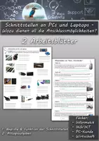 Vorschau - Arbeitsblätter - Hardware: Schnittstellen an PCs, Laptops, Smartphones, Tablets: Wozu dienen all die Anschlussmöglichkeiten? - 2 Arbeitsblätter #Silvesterknaller23 - Deckblatt