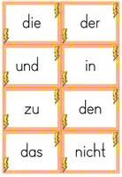 Vorschau - Bildkarten - Blitzlesen - 100 häufigste Wörter - Wortkarten mit Blanko-Vorlage - Seite 3