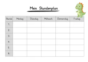 Vorschau - Arbeitsblätter - Dinoklasse - Stundenplan - Seite 3