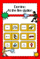 Vorschau - Spiele - Domino - At the fire station - Vokabelspiel - Deckblatt