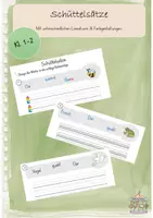 Vorschau - Arbeitsblätter - Schüttelsätze Thema Tiere (1-2 Kl.) - Deckblatt