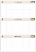 Vorschau - Fördermaterial/Inklusion - Tagestransparenz, Organisationshilfe Schultag, schulischer Ablaufplan, Klettplan, individuell einsetzbar. - Seite 1