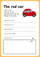Vista previa - Hojas de trabajo - (Reading comprehension) 1st, 2nd grade - página 2