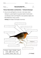 Vorschau - Klassenarbeiten - Tierbeschreibung. Klassenarbeit. Eine eigene Tierbeschreibung verfassen - Seite 1