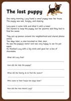 Vista previa - Hojas de trabajo - (Reading comprehension) 3rd, 4th, 5th grade - página 2