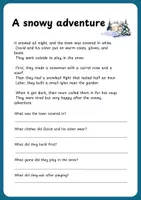 Vista previa - Hojas de trabajo - (Reading comprehension) 3rd, 4th, 5th grade - página 3