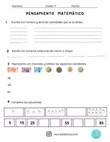Vista previa - Refuerzo / NEE / Materiales de apoyo - EVALUACIÓN MATEMÁTICAS PRIMER GRADO - Portada