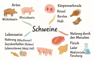 Vorschau - Arbeitsblätter - Arbeitsblatt "Schweine" + Onlineübung & MP3 + Mindmap + Infografik - Seite 2