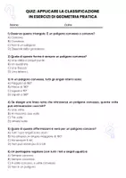 anteprima - Quiz - Applicare la classificazione in esercizi di geometria pratica - Pagina 1