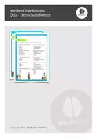 Vorschau - Quiz - Antikes Griechenland - Quiz Herrschaftsformen - Deckblatt
