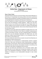 Vorschau - Arbeitsblätter - Wir experimentieren mit Wasser - Klasse 1 - Seite 1