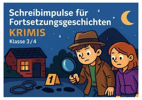 Vorschau - Aufgabenkarten - Schreibidee Fortsetzungsgeschichte Krimi - Seite 1