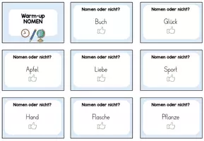 Vorschau - Spiele - Warm up - Nomen (Wortarten-Spiel) - Seite 1