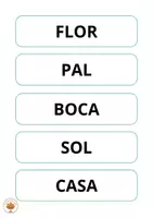 Vista previa - Tarjetas / Manipulativos - ACTIVITAT DE LECTOESCRIPTURA - página 1