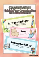 Vorschau - Mal- und Bastelvorlagen - Classroom Management: Pausenmaterial, Bücherparkplatz, Lernbüros, Frühstück, Malunterlagen - Deckblatt