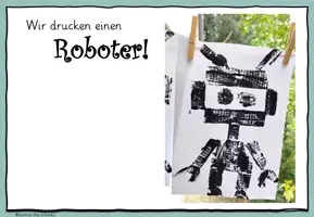 Vorschau - Mal- und Bastelvorlagen - Wir drucken einen Roboter! Anleitung - Seite 3