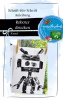 Vorschau - Mal- und Bastelvorlagen - Wir drucken einen Roboter! Anleitung - Deckblatt