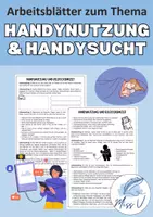 Vorschau - Arbeitsblätter - Arbeitsblätter zur Handynutzung und Handysucht - Deckblatt
