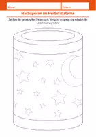 Vorschau - Arbeitsblätter - Nachspuren im Herbst: Laterne - Mond und Stern - Seite 1