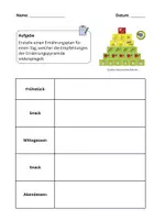 Vorschau - Arbeitsblätter - AES_Ernährungsplan nach Ernährungspyramide erstellen - Deckblatt