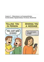 Vorschau - Stundenentwürfe - Sprache und Kommunikation in analogen und digitalen Medien – Dimensionen: Synchronizität, Signalreichtum, Persistenz, Reichweite – Arbeitsmaterial, Übungen, Anwendung, Test – Sequenz 2/8 - Seite 2