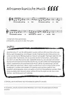 Vorschau - Arbeitsblätter - Afroamerikanische Musik Worksongs: der Off-Beat. - Deckblatt