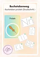 Vorschau - Arbeitsblätter - Buchstaben prickeln - Druckschrift - Seite 1