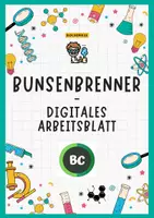Vorschau - Arbeitsblätter - Bunsenbrenner - Digitales Arbeitsblatt mit Lösung: Sofort einsetzbar - Deckblatt