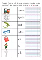 Aperçu - Feuilles d'exercices - Lecture/écriture - Page 1