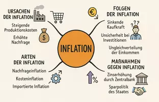 Vorschau - Arbeitsblätter - Arbeitsblatt "Inflation" + Onlineübung & MP3 + Mindmap + Infografik - Seite 1