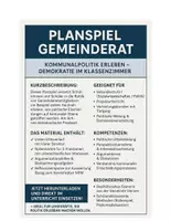 Vorschau - Stundenentwürfe - Planspiel Kommunalpolitik: Spielplatz oder Parkplatz? - Deckblatt