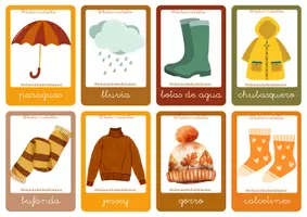Vista previa - Unidades / Secuencias / Situaciones de Aprendizaje - Tarjetas vocabulario OTOÑO minúscula - página 3