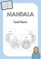 Vorschau - Mal- und Bastelvorlagen - Mandala Sankt Martin - Deckblatt