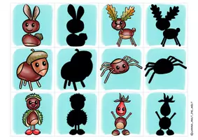 Vorschau - Spiele - Zuordnungsspiel "Kastanienfiguren" und ihr Schatten / Herbst - Seite 2