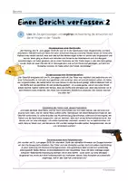 Vorschau - Arbeitsblätter - Einen Bericht anhand von Zeugenaussagen verfassen (Banküberfall) - Seite 2
