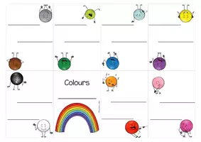 Vorschau - Arbeitsblätter - Faltheft: Colours (Farbe und s/w) - Seite 1