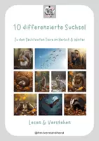 Vorschau - Arbeitsblätter - Suchsel differenziert: 10 Tiere im Herbst & Winter - Deckblatt