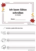 Vorschau - Arbeitsblätter - Ich kann Sätze schreiben - Im Herbst - Klasse 1/2 - Seite 3