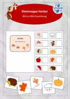 Vorschau - Arbeitsblätter - Klettmappe (TEACCH-Mappe) Bild-zu-Bild-Zuordnung zum Herbst - Deckblatt
