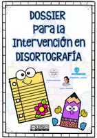 Vista previa - Hojas de trabajo - DOSSIER PARA INTERVENCIÓN EN DISORTOGRAFÍA - Portada