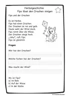 Vorschau - Arbeitsblätter - Mit Fips durchs Jahr – 3-fach differenzierte Lesetexte - Seite 1