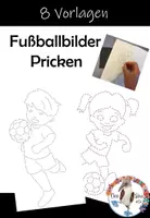 Vorschau - Mal- und Bastelvorlagen - Pricken - Fußball Prick Vorlagen - Deckblatt