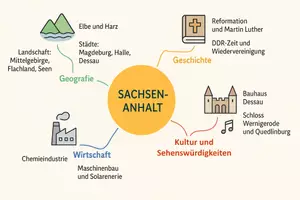 Vorschau - Arbeitsblätter - Arbeitsblatt "Sachsen-Anhalt" + Onlineübung & MP3 + Mindmap + Infografik - Seite 2
