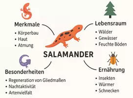 Vorschau - Arbeitsblätter - Arbeitsblatt "Salamander" + Onlineübung & MP3 + Mindmap + Infografik - Seite 2