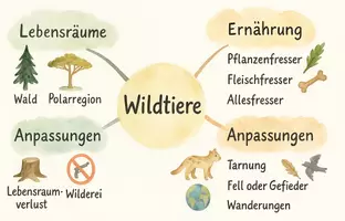 Vorschau - Arbeitsblätter - Arbeitsblatt "Wildtiere" + Onlineübung & MP3 + Mindmap - Seite 3