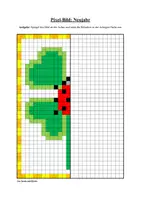 Vorschau - Arbeitsblätter - Pixel-Bilder: Neujahr & Silvester (Symmetrie / Pixel-Art) - Seite 1